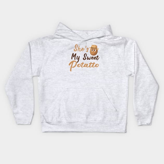 She's My Sweet Potato Kids Hoodie by Indiecate